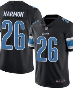 Nike Detroit Lions #26 Duron Harmon Black Stitched NFL Limited Rush Jersey