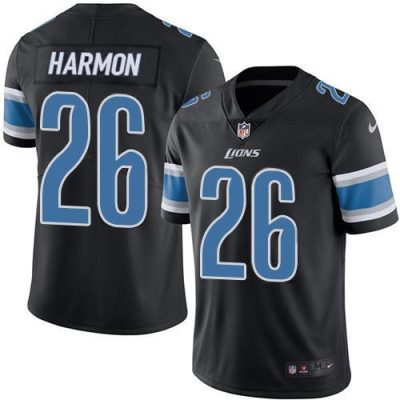 Nike Detroit Lions #26 Duron Harmon Black Stitched NFL Limited Rush Jersey