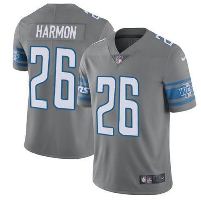 Nike Detroit Lions #26 Duron Harmon Gray Stitched NFL Limited Rush Jersey