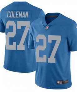 Nike Detroit Lions #27 Justin Coleman Blue Throwback Stitched NFL Vapor Untouchable Limited Jersey