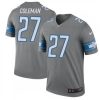 Nike Detroit Lions #27 Justin Coleman Gray Stitched NFL Limited Rush Jersey