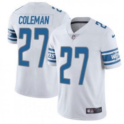 Nike Detroit Lions #27 Justin Coleman White Stitched NFL Vapor Untouchable Limited Jersey
