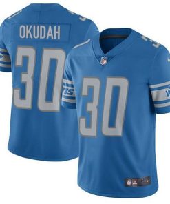 Nike Detroit Lions #30 Jeff Okudah Blue Team Color Stitched NFL Vapor Untouchable Limited Jersey