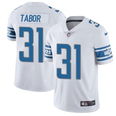 Nike Detroit Lions #31 Teez Tabor White Stitched NFL Vapor Untouchable Limited Jersey