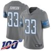 Nike Detroit Lions #33 Kerryon Johnson Gray Stitched NFL Limited Rush 100th Season Jersey