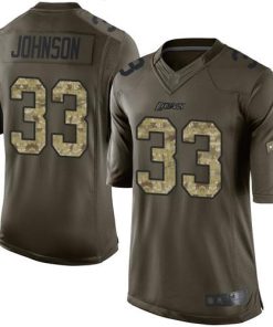 Nike Detroit Lions #33 Kerryon Johnson Green Stitched NFL Limited 2015 Salute to Service Jersey