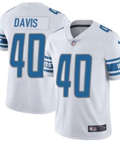 Nike Detroit Lions #40 Jarrad Davis White Stitched NFL Vapor Untouchable Limited Jersey