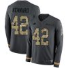 Nike Detroit Lions #42 Devon Kennard Anthracite Salute to Service Stitched NFL Limited Therma Long Sleeve Jersey