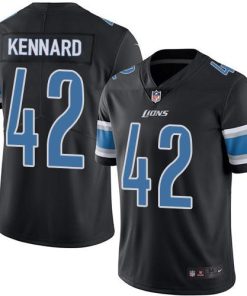 Nike Detroit Lions #42 Devon Kennard Black Stitched NFL Limited Rush Jersey
