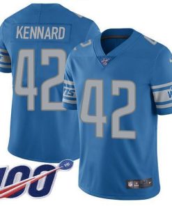 Nike Detroit Lions #42 Devon Kennard Blue Team Color Stitched NFL 100th Season Vapor Untouchable Limited Jersey