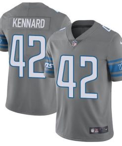 Nike Detroit Lions #42 Devon Kennard Gray Stitched NFL Limited Rush Jersey
