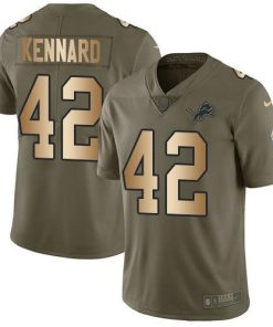 Nike Detroit Lions #42 Devon Kennard Olive/Gold Stitched NFL Limited 2017 Salute To Service Jersey