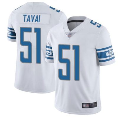 Nike Detroit Lions #51 Jahlani Tavai White Stitched NFL Vapor Untouchable Limited Jersey