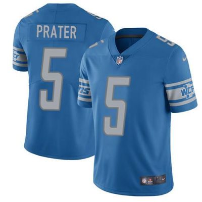 Nike Detroit Lions #5 Matt Prater Blue Team Color Stitched NFL Vapor Untouchable Limited Jersey