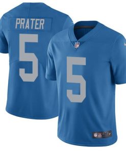 Nike Detroit Lions #5 Matt Prater Blue Throwback Stitched NFL Vapor Untouchable Limited Jersey