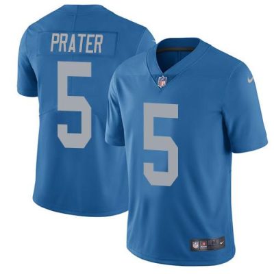 Nike Detroit Lions #5 Matt Prater Blue Throwback Stitched NFL Vapor Untouchable Limited Jersey