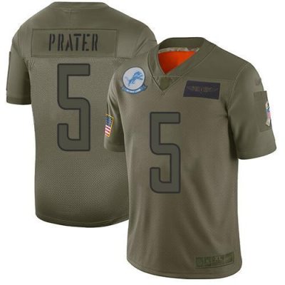 Nike Detroit Lions #5 Matt Prater Camo Stitched NFL Limited 2019 Salute To Service Jersey