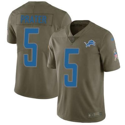 Nike Detroit Lions #5 Matt Prater Olive Stitched NFL Limited 2017 Salute to Service Jersey