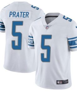 Nike Detroit Lions #5 Matt Prater White Stitched NFL Vapor Untouchable Limited Jersey