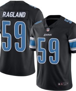 Nike Detroit Lions #59 Reggie Ragland Black Stitched NFL Limited Rush Jersey