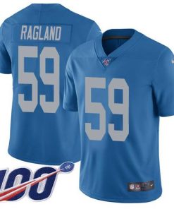 Nike Detroit Lions #59 Reggie Ragland Blue Throwback Stitched NFL 100th Season Vapor Untouchable Limited Jersey