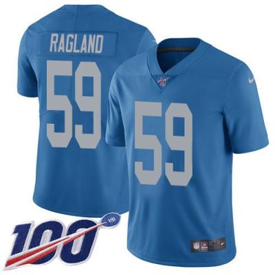 Nike Detroit Lions #59 Reggie Ragland Blue Throwback Stitched NFL 100th Season Vapor Untouchable Limited Jersey