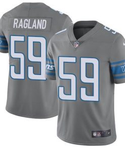 Nike Detroit Lions #59 Reggie Ragland Gray Stitched NFL Limited Rush Jersey