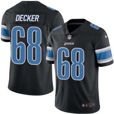 Nike Detroit Lions #68 Taylor Decker Black Stitched NFL Limited Rush Jersey