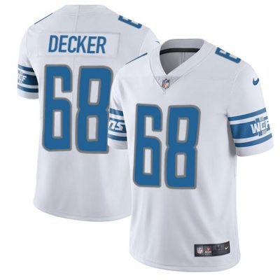 Nike Detroit Lions #68 Taylor Decker White Stitched NFL Vapor Untouchable Limited Jersey