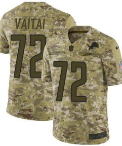 Nike Detroit Lions #72 Halapoulivaati Vaitai Camo Stitched NFL Limited 2018 Salute To Service Jersey