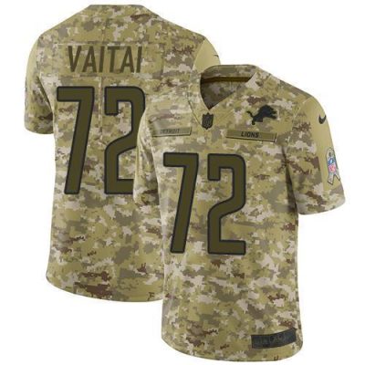 Nike Detroit Lions #72 Halapoulivaati Vaitai Camo Stitched NFL Limited 2018 Salute To Service Jersey