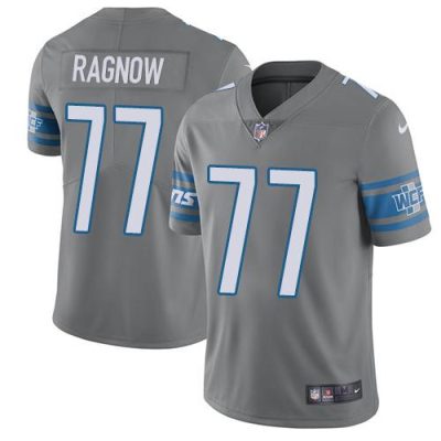 Nike Detroit Lions #77 Frank Ragnow Gray Stitched NFL Limited Rush Jersey