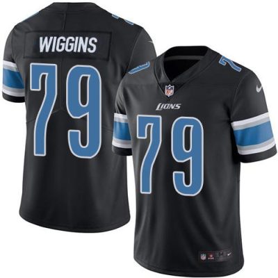 Nike Detroit Lions #79 Kenny Wiggins Black Stitched NFL Limited Rush Jersey