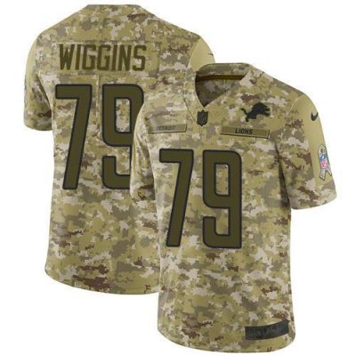 Nike Detroit Lions #79 Kenny Wiggins Camo Stitched NFL Limited 2018 Salute To Service Jersey