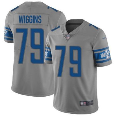 Nike Detroit Lions #79 Kenny Wiggins Gray Stitched NFL Limited Inverted Legend Jersey