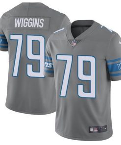 Nike Detroit Lions #79 Kenny Wiggins Gray Stitched NFL Limited Rush Jersey