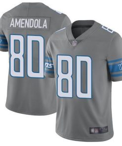 Nike Detroit Lions #80 Danny Amendola Gray Stitched NFL Limited Rush Jersey