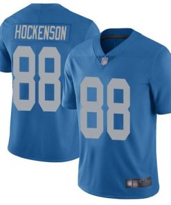Nike Detroit Lions #88 T.J. Hockenson Blue Throwback Stitched NFL Vapor Untouchable Limited Jersey