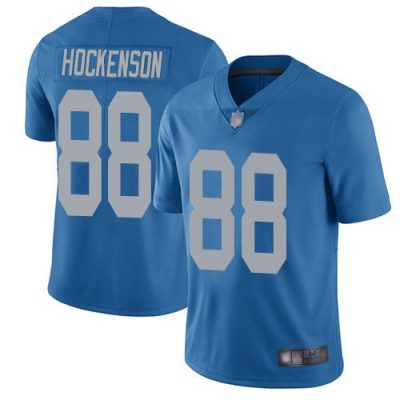 Nike Detroit Lions #88 T.J. Hockenson Blue Throwback Stitched NFL Vapor Untouchable Limited Jersey