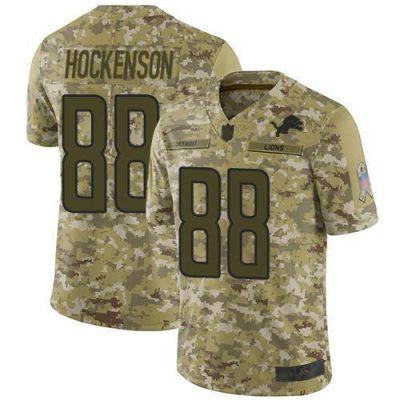 Nike Detroit Lions #88 T.J. Hockenson Camo Stitched NFL Limited 2018 Salute To Service Jersey
