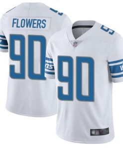 Nike Detroit Lions #90 Trey Flowers White Stitched NFL Vapor Untouchable Limited Jersey