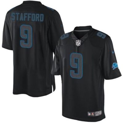 Nike Detroit Lions #9 Matthew Stafford Black Stitched NFL Impact Limited Jersey