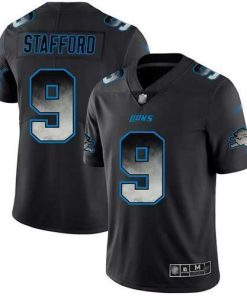 Nike Detroit Lions #9 Matthew Stafford Black Stitched NFL Vapor Untouchable Limited Smoke Fashion Jersey
