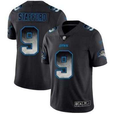 Nike Detroit Lions #9 Matthew Stafford Black Stitched NFL Vapor Untouchable Limited Smoke Fashion Jersey