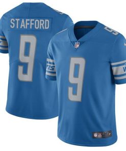 Nike Detroit Lions #9 Matthew Stafford Blue Team Color Stitched NFL Vapor Untouchable Limited Jersey