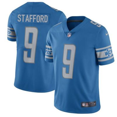 Nike Detroit Lions #9 Matthew Stafford Blue Team Color Stitched NFL Vapor Untouchable Limited Jersey