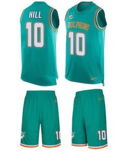 Nike Dolphins #10 Tyreek Hill Aqua Green Team Color Stitched NFL Limited Tank Top Suit Jersey