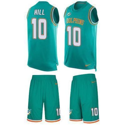 Nike Dolphins #10 Tyreek Hill Aqua Green Team Color Stitched NFL Limited Tank Top Suit Jersey