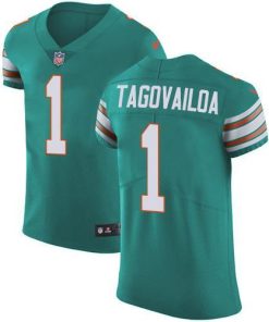 Nike Dolphins #1 Tua Tagovailoa Aqua Green Alternate Stitched NFL New Elite Jersey