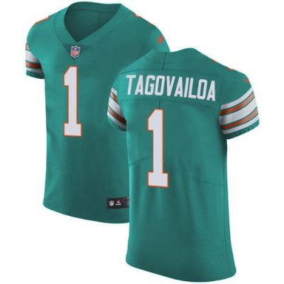 Nike Dolphins #1 Tua Tagovailoa Aqua Green Alternate Stitched NFL New Elite Jersey